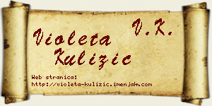 Violeta Kulizić vizit kartica
